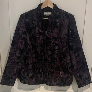 Allison Daley Women's Black and Purple Blazer